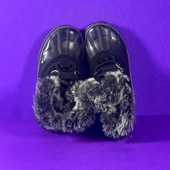 KHOMBU Girls Black Steel Shank Snow Boots Size 13 - Picture 5 of 10